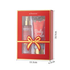 KORMESIC全英文身體護理聖誕套裝套盒香氛Body Care, 1個, 緋紅邂逅香氛身體護理套裝