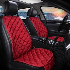 유티즌 차량 등받이시트 1+1 방석시트 세트 논슬립 뽀송 사계절 방석, 2개, 레드