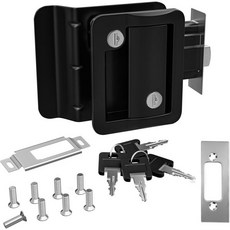 RV 여행 트레일러 엔트리 도어 락 폴라 블랙 패들 데드볼트, 1개