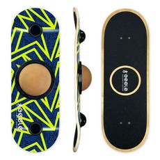 전문가용 밸런스 보드 균형 코어 훈련 스케이트보드 서핑 홈트레이닝, 1개, 블루 그린 지오메트릭