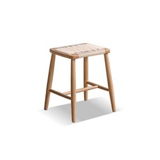 北歐實木藤編吧台椅, 1個, 【橡木原木色】45坐高
