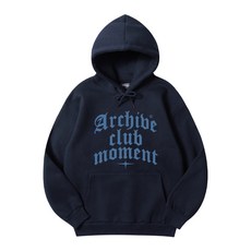 브랜드정품 어나더 아카이브 ANOTHER ARCHIVE 에이션트 고딕 로고 후드티_네이비 253922