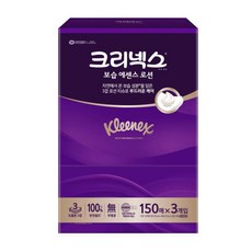 크리넥스 보습 에센스 로션 천연펄프 미니 미용티슈 3겹, 150매, 3개