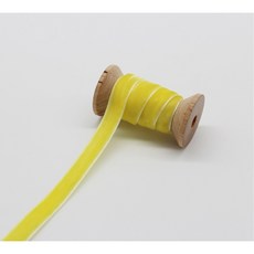 1/8 "3mm 1/4" 6mm 3/8 "9mm 벨벳 리본 DIY 선물 상자 공예 랩 장식을위한 탄성 단일 얼굴 패브릭 트림 없음, 9mm Yellow