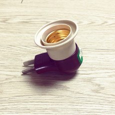 E27燈座 煙斗造型 插座式帶開關燈頭, 1個