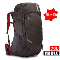 台灣黑熊 瑞典 Thule Versant 70L 登山健行大背包 男／灰黑 贈2L水袋, 灰黑