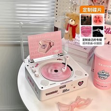 레트로 블루투스 CD 플레이어 LP 레코드 앨범 감상 스피커, 북유럽 화이트업그레이드 버전, 단일 모델