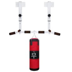천장 철봉 고정 바, 화이트측면조절+속이빈모래주머니, 1개, 1kg
