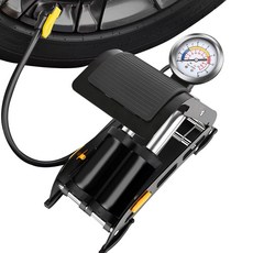 호밍사이 고압 풋 펌프 자전거바람주입기 자전거 발 펌핑 에어 펌프 자동차 농구 공기주입기, 1개, 블랙