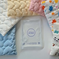 (아이스팩 증정)강아지 아이스팩 파우치 쿨 방석 베개 매트, 핑크하트, 1개
