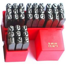 가죽 알파벳 스탬프 세트 36종 철제 수제 넘버 스탬핑 공예 인장 번호 코드 기호, 1개, 3mm 숫자와 문자 36종 세트