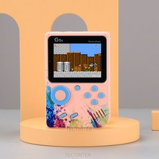 게임기 미니 휴대용 레트로 TV 게임 플레이어 비디오 콘솔 내장 500 AV 출력 지지대 2 인용 G5S 인치, [05] Pink, 05 Pink