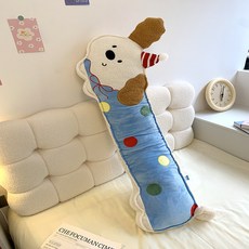 DIU 卡通抱枕長條枕頭牀頭大靠枕女生睡覺夾腿孕婦側睡枕牀上靠墊神器, 波點小狗