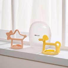 모윰 손목 치발기 기프트팩 세트, 손목치발기 + 전용케이스, 버드 레몬 + 별 코랄베이지, 2세트