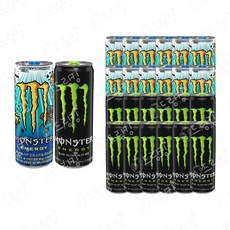 몬스터 355ml 오지 레모네이드 12캔+그린 12캔, 355ml × 24개
