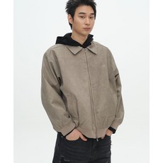 플레이스스튜디오맨 PLACESTUDIOMAN 빈티지 워싱 코튼 카라 집업 블루종 워크 자켓 2COLOR