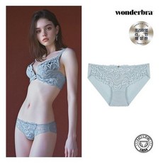 원더브라 여성 플로럴 패턴 레이스 햄팬티_블루 308831, 90, BU 블루