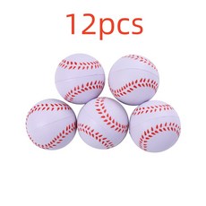 [타임딜] 미니 스폰지 소프트 바디 장난감 스퀴즈 볼 스트레스 해소 축구 농구 야구 럭비 어린이 야외 12 개, [05] 12pcs D