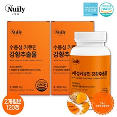 뉴일리 수용성 커큐민 강황추출물 60정 프리미엄 강황추출분말 함유, 2개