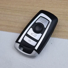 자동차 키 하우징 케이스 쉘 BMW F 3 5 7 시리즈 E90 E92 E93 X5 F20 F30 F40 F10 F11 F25 F26 F31 F34 F8, 08 4 buttons-silver