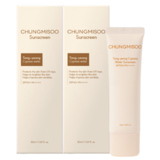 청미수 수분 선크림 편백 진정 카밍 사이프레스트 모공 선크림 (SPF+PA++++), 2개, 50ml
