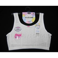 With me 網布圓點無襯墊寬版學生內衣