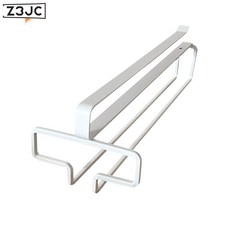 Z3JC 葡萄酒杯紅酒杯架免打孔懸掛高腳杯櫥櫃家用高腳杯收納架子置物架, 1個, 白色-單排:如圖