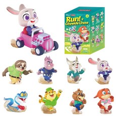 MINI 미니SO 디즈니 주토피아 시티 와이드 체이스 블라인드 박스 런! 시리즈 수집용 피규어 홈 데코 및 선물용 서프라이즈 액션 모델 (랜덤 싱글 박스) 210964