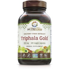 NUTRIGOLD Triphala Gold 650 毫克無麩質素食膠囊, 1個, 120 件