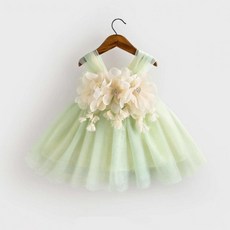 韓版兒童公主裙 女寶寶夏季網紗蓬蓬裙 生日週歲禮服