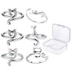 6x/세트 크로 셰 뜨개질 장력 반지 고양이 귀 크로 셰 뜨개질 고리 편직 공예품 공예품, 1개, 1