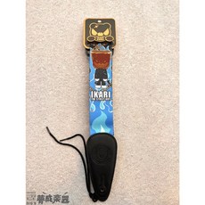 夢成音樂中心 IKARIKUMA 小黑熊吉他背帶 藍色 可愛舒適 電吉他背帶 貝斯背帶 現貨供應, 1個