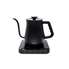 HARIO 阿爾法溫控細口壺 手沖壺 溫控壺 650ml (黑色/白色), 黑色, 1套, 溫控壺/底座