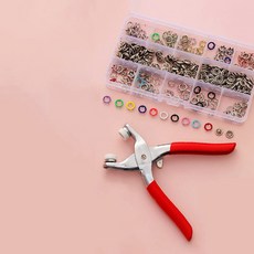 五爪扣套裝 手工藝DIY工具組, 空心彩色100組+金屬鉗, 1套