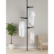 홈치치 접이식 폴행거 빨래 건조대, 블랙