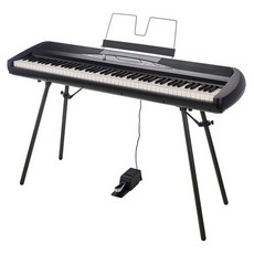 Korg SP280 88鍵 數位電鋼琴, 1個, 黑色（單鍵盤+琴架+踏板）, 黑色
