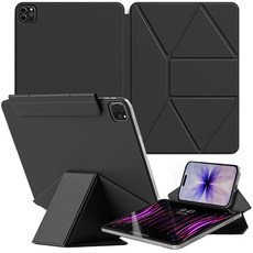 태블리 아이패드 마그네틱 분리형 하이앵글 케이스, 노블블랙, 1개