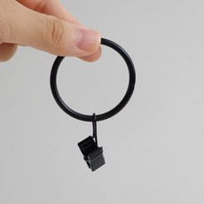 봉 커튼 집게 내경38mm 1P 색상선택 후크 연결 장식장 가리개 커텐 클립 고리 샤워 레일 링 블라인드 버클 캠핑, B_실버