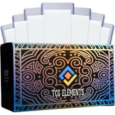 탑 로더 100개와 페니 슬리브 100개 TCG 엘리먼트 카드 보호 세트 3x4 자외선 차단 울트라 클리어 트레이딩 스포츠 및 카드용 하드 플라스틱 핏, 탑 로더 100개와 페니 슬리브 100개 TCG 엘리먼