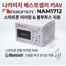 2딘타입 카오디오 나카미치 NAM-1712 7인치 스마트폰 연동 미러링지원 메카리스 카AV 블루투스, 1712