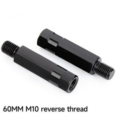 [호환] 더긴 확장 검은 오토바이 백미러 어댑터 M8 8mm M10 10mm 반 시계 방향 오른쪽 왼손 스레드 변경 나, [07] Anticlockwise M10-47