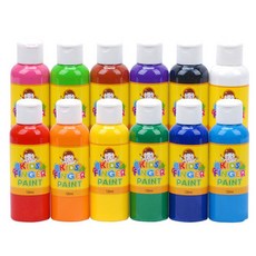 션톅키즈 핑거페인트120ml 12색 세트 슈퍼워셔블물감 그림그리기 놀이 어린이 미술^^*, 션턕욥션!!, 션턕욥션!!