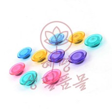 혜명생필품몰 메모판 자석 게시 냉장고자석 포토자석 장식 중형, 컬러원형 소 10P (3cm)
