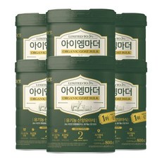 아이엠마더 유기농 산양유아식 분유 2단계, 800g, 6개