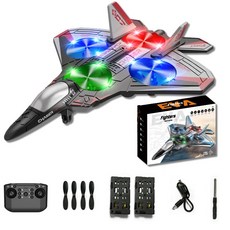 어린이 드론 초보자용 RC 미니 전투기 4모터 고출력 20분 비행 간편조작 LED 4축 EPP, 모듈형 배터리 2개/블루, 1개