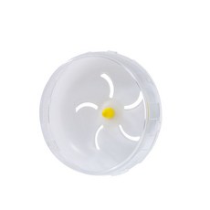 獅子王寵物 倉鼠太空靜音跑輪 老鼠滾輪 倉鼠滾輪 倉鼠用品 靜音耐用, 3#水晶透明【不含支架】,直徑12CM, 1個