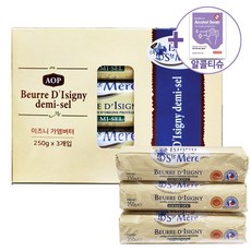 코스트코 이즈니 가염버터롤 250gx3EA [아이스박스] + 더메이런알콜티슈, 250g