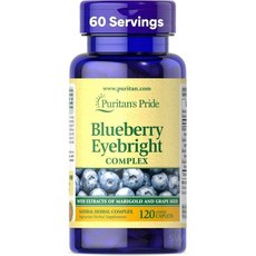 Puritan s Pride Blueberry Eyebright Complex 퓨리탄스 프라이드 프리미엄 블루베리 아이브라이트 120 캡슐, 1개, 120정