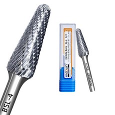 MAODWIN SC-5 원통형 반경 엔드 더블 컷 텅스텐 카바이드 로터리 파일 1.3cm(1/4인치) 섕크 1.3cm(1/2인치) 절단 직경 2.5cm(1인치) 길이 디버링 커, SL-4_154491