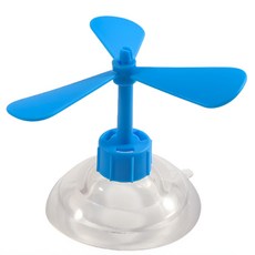 찬움컴퍼니 오토바이 헬멧 꾸미기용 부착형 프로펠러 장식, 블루